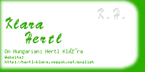 klara hertl business card